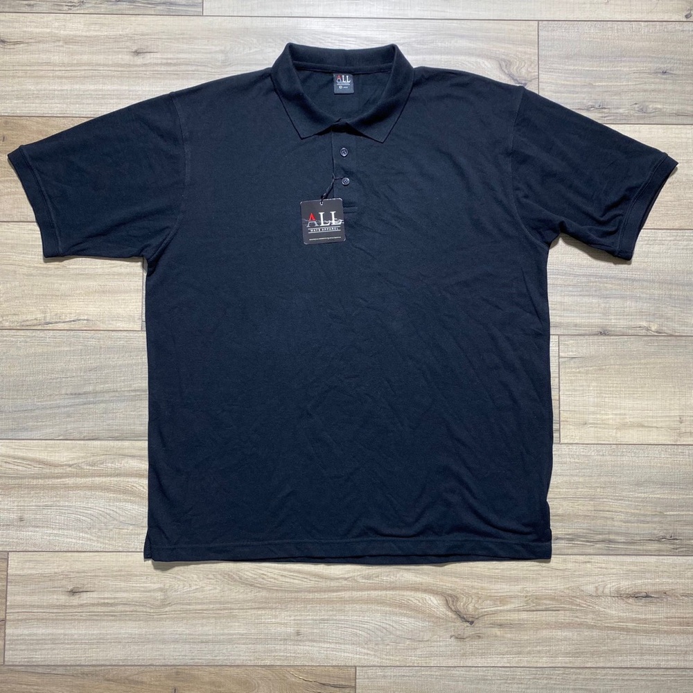 ALL WAYS‎ APPAREL Men's Short Sleeve Polo Shirt Size 2X Large Black